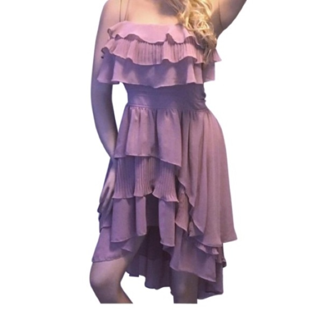 Double Zero Beautiful Layered Hi Lo Asymmetrical Dress
